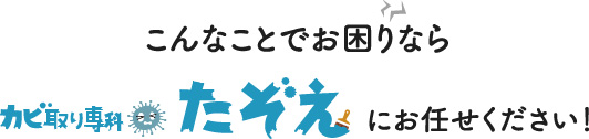 こんなことでお困りならカビ取り専科たぞえにお任せください！